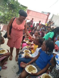 Cross to Light emergency relief food feeding a church community in Port-au-Prince, Haiti