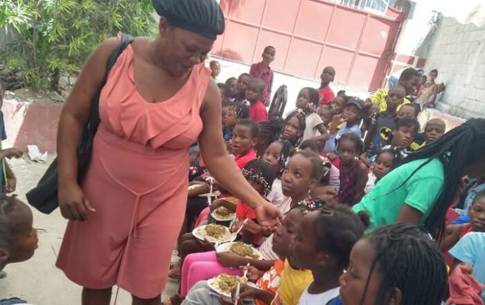 Cross to Light emergency relief food feeding a church community in Port-au-Prince, Haiti